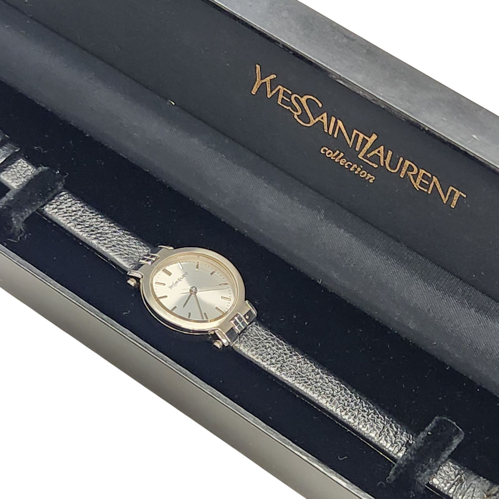 【電池交換済】Yves Saint Laurent レディース Yベルト 腕時計 イブサンローラン YSL クォーツ ラウンド 腕時計 新品ベルト