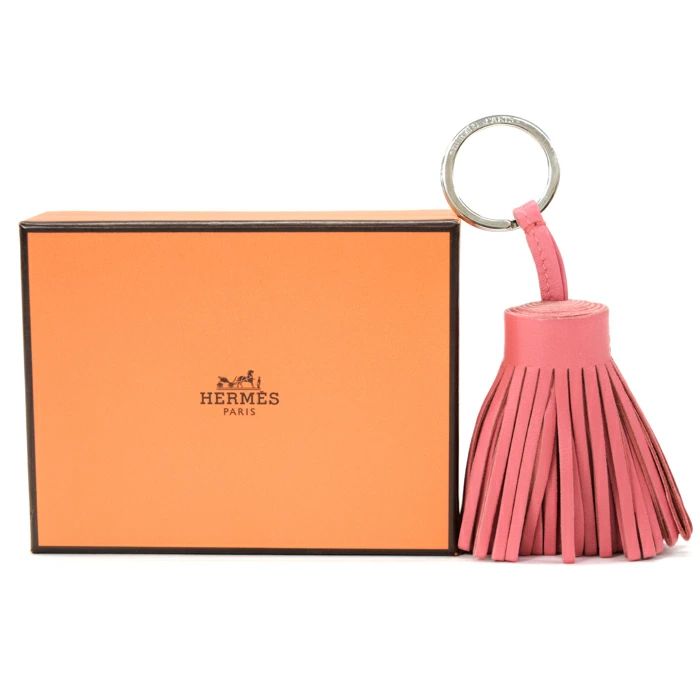 エルメス カルメン アニョーミロ チャーム オレンジ系　ラムスキン　キーホルダー エルメス HERMES カルメン キーリング アニョーミロ (ラムスキン) SV