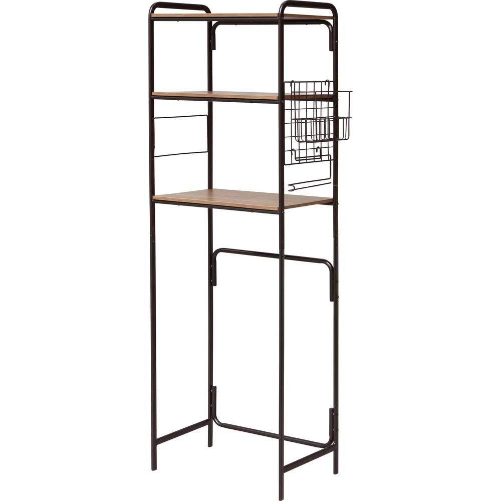 5営業日で発送 IRISOHYAMA アイリスオーヤマ アイリスオーヤマ ラック 冷蔵庫 レンジ 棚上 サイド 収納 耐荷重約12kg 高さ調節7段階 ブラック SRR-580-B