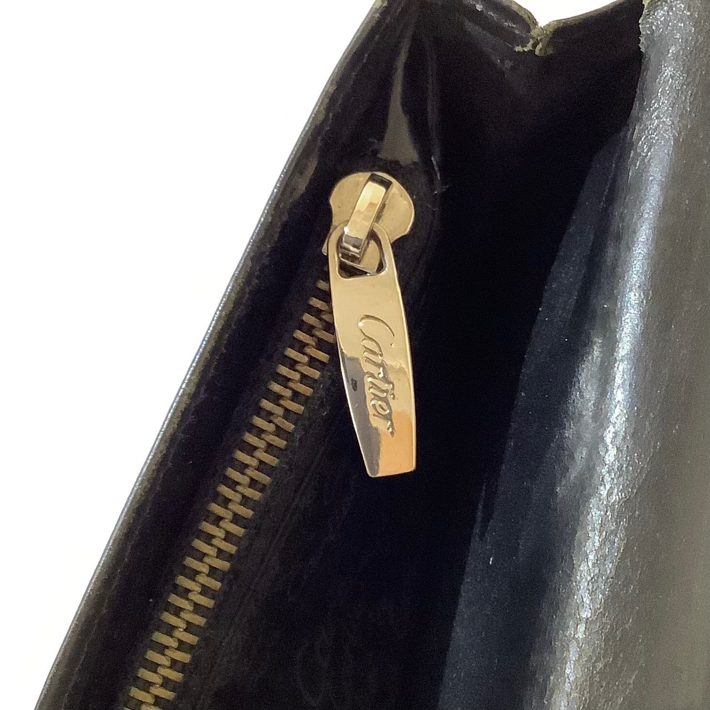 カルティエ パシャ 長財布 ロゴ金具 ブラック ヴィンテージ 札入れ 小銭入れ カルティエ パシャ 長財布 ロゴ金具 ブラック ヴィンテージ