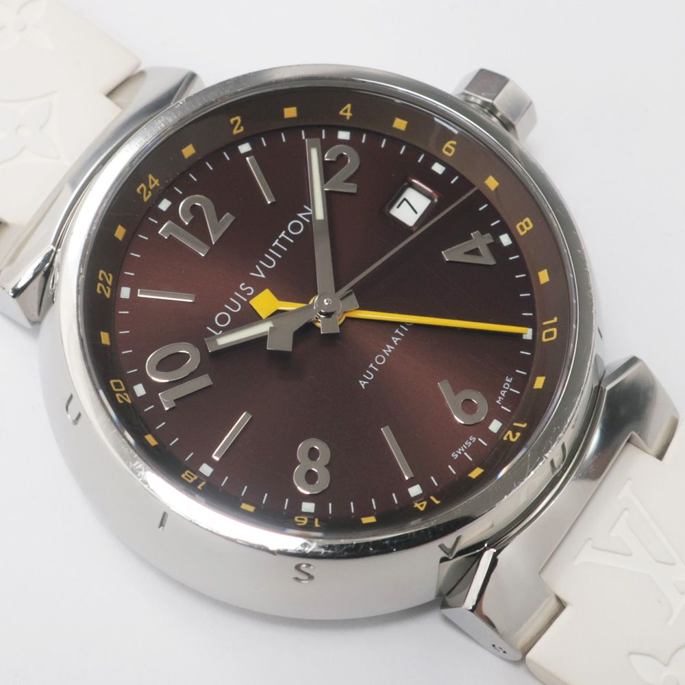 名東】ルイヴィトン タンブール GMT Q1131 SS/ラバー 替え革