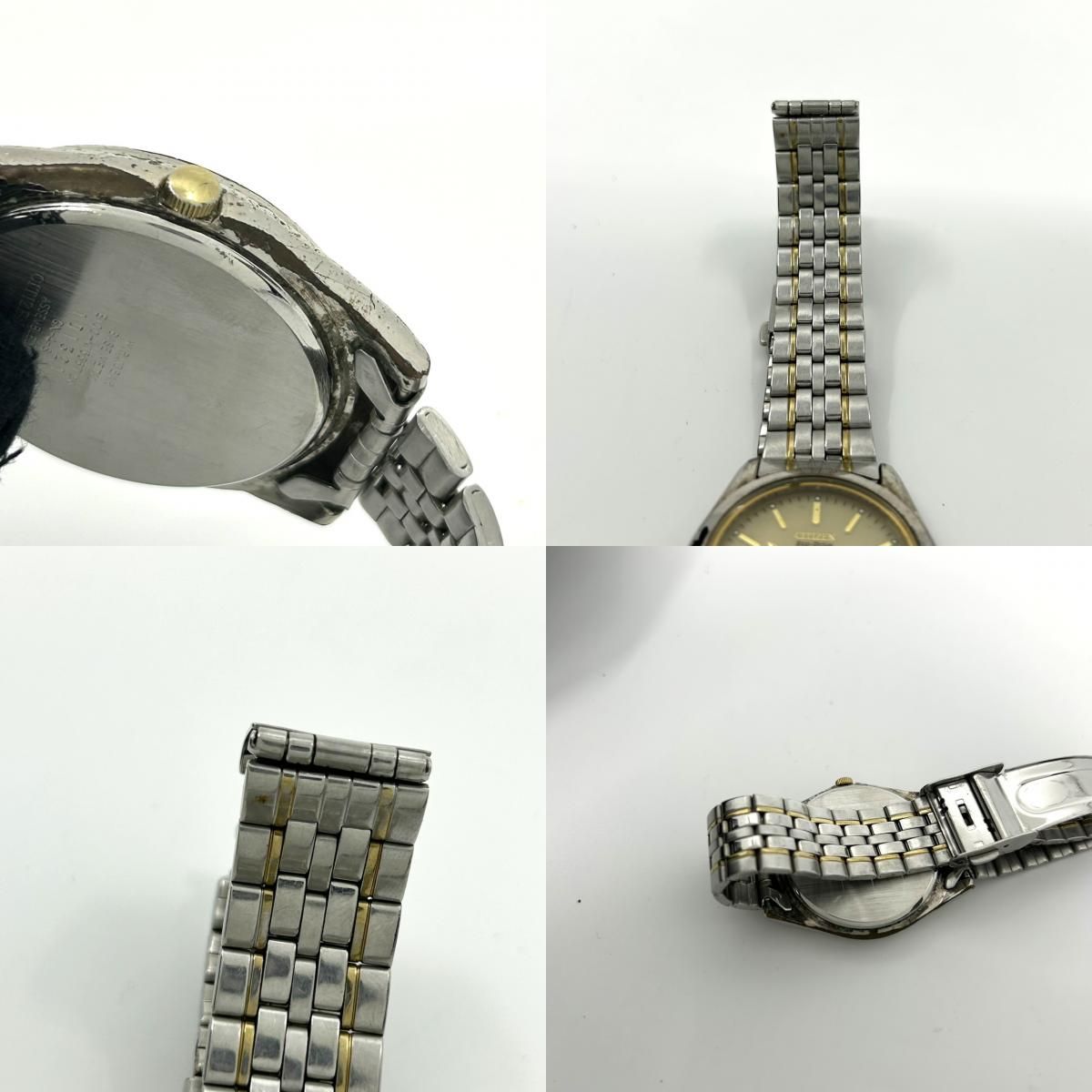 稼働品】citizen シチズン ジャンクション エコドライブ 腕時計 E100  