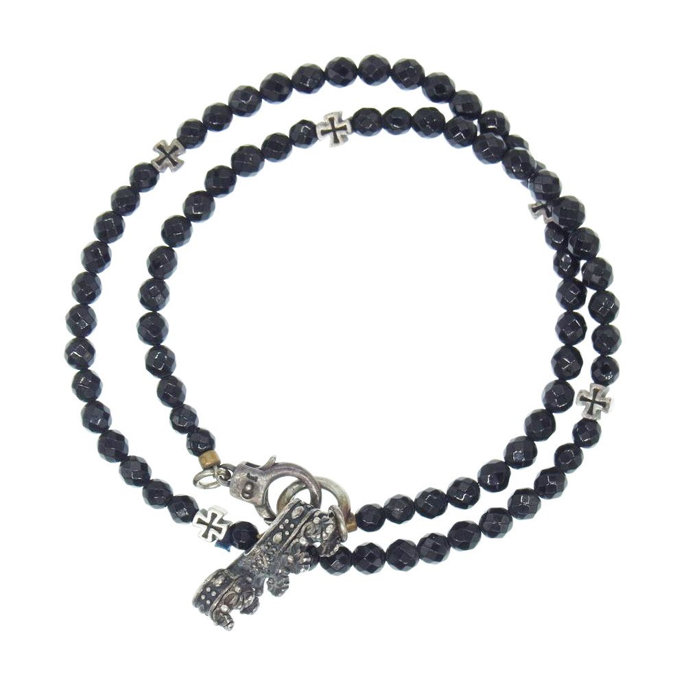 ジャスティンオニキスシルバー クロスブレスレット Justin Davis ジャスティンデイビス SBJ439 ROGER Bracelet