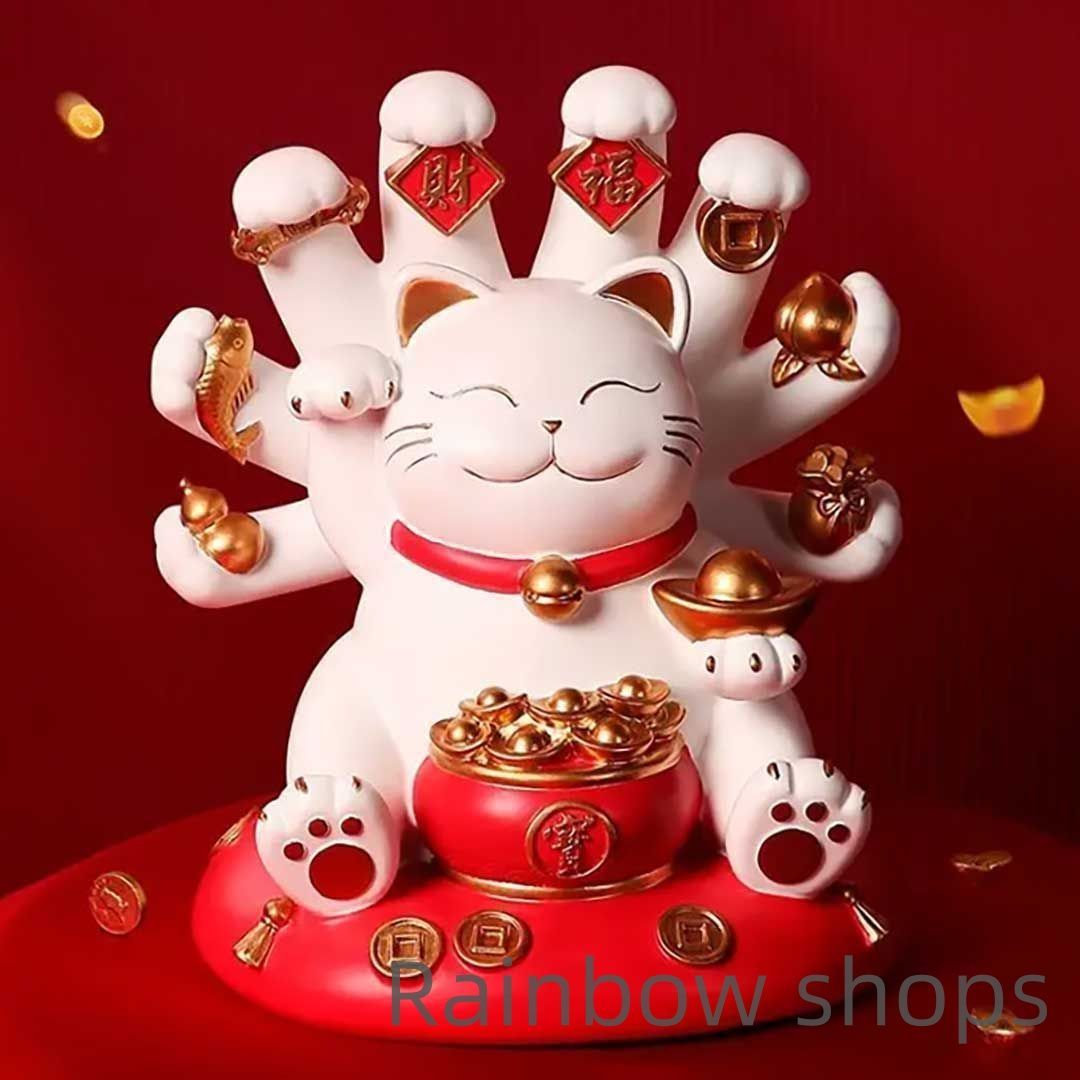 置物 千手招き猫