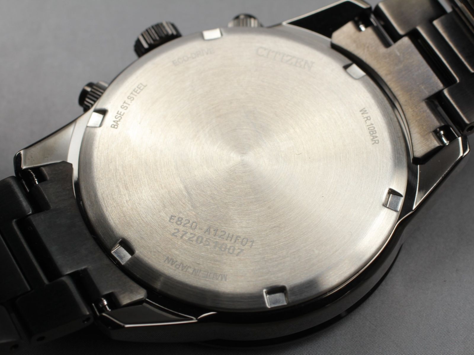 美品】CITIZEN シチズン E820-A12HF01 エコドライブ クロノグラフ