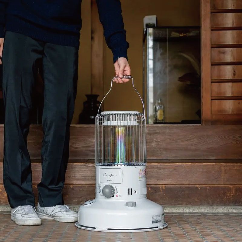 メーカー TOYOTOMI トヨトミ 石油ストーブ RB-2524-W レインボーガラス 電子点火 消臭 安全設計 対流型