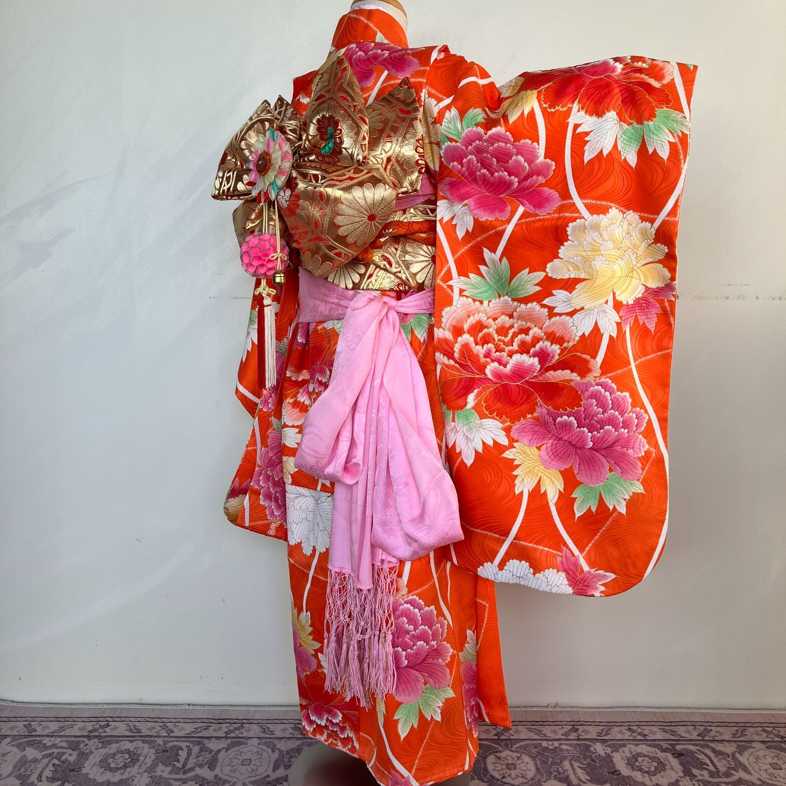 オレンジ 長襦袢