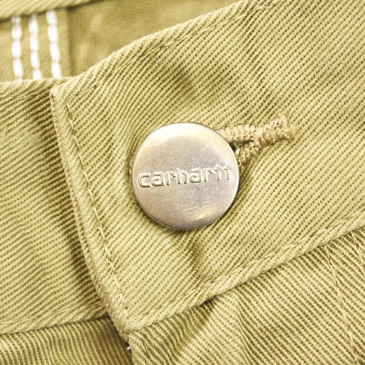 極美品✨ カーハート ベージュ オーバーオール チノパン生地 コットンツイル xxk2301011.jpg