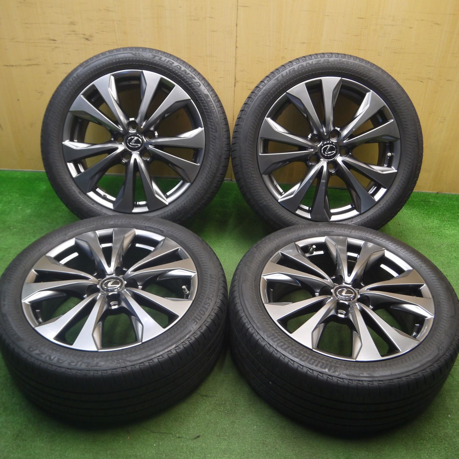 [送料無料] 空気圧センサー付レクサス UX Fスポーツ 純正 225/50R18 ブリヂストン トランザ T005A 18インチ PCD114.3/5H5021908Hノ