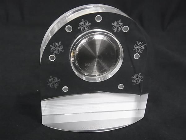 □美品□ WEDGWOOD ウェッジウッド プシュケ クリアクロック クォーツ