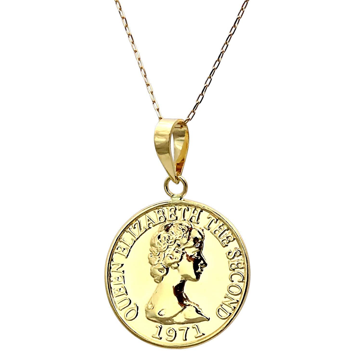 シアーズ] 18金ネックレス ゴールド K18 エリザベス コイン 13mm