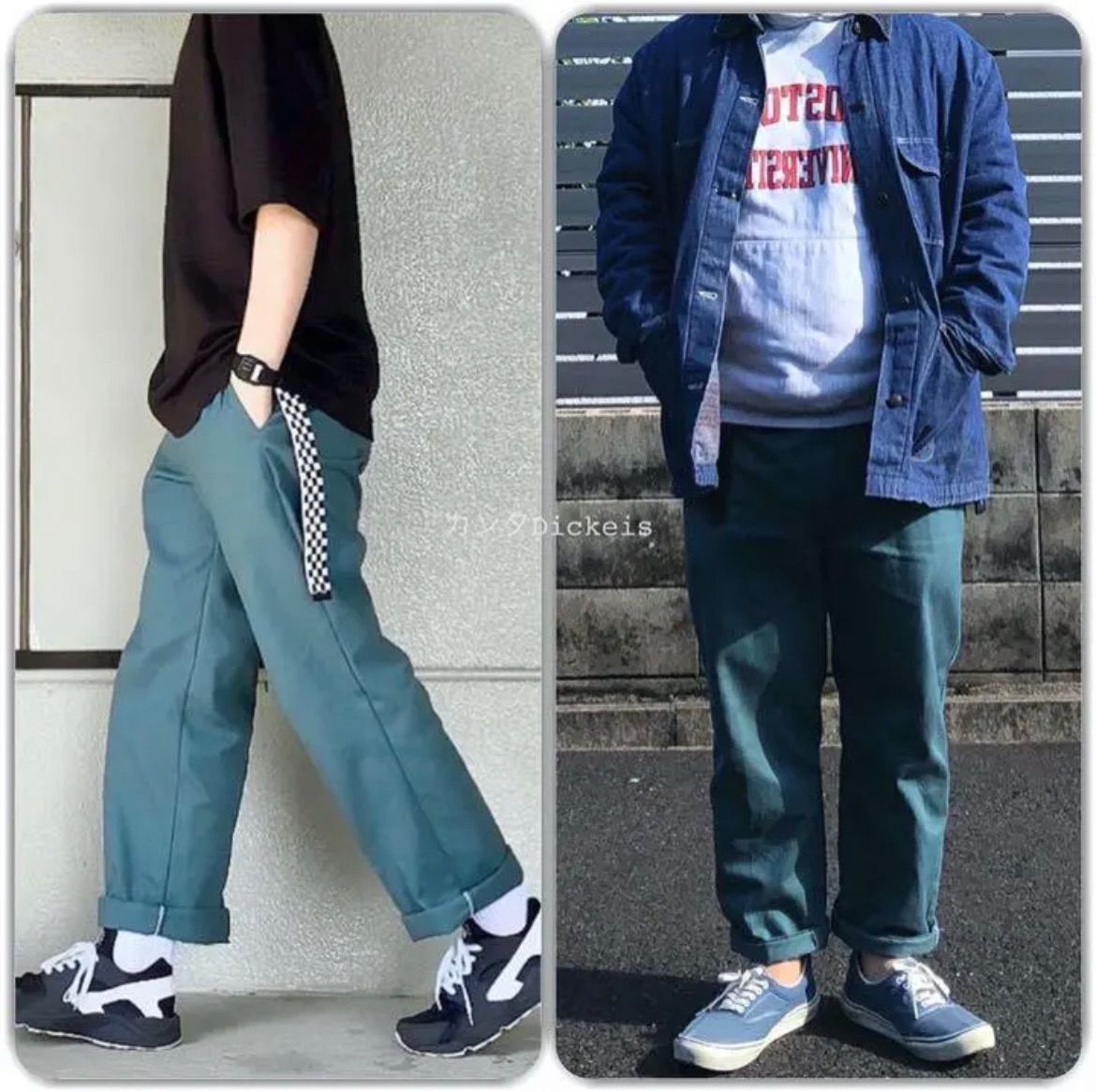 新品未使用　Dickies  ダブルニー　リンカーングリーン　30×32