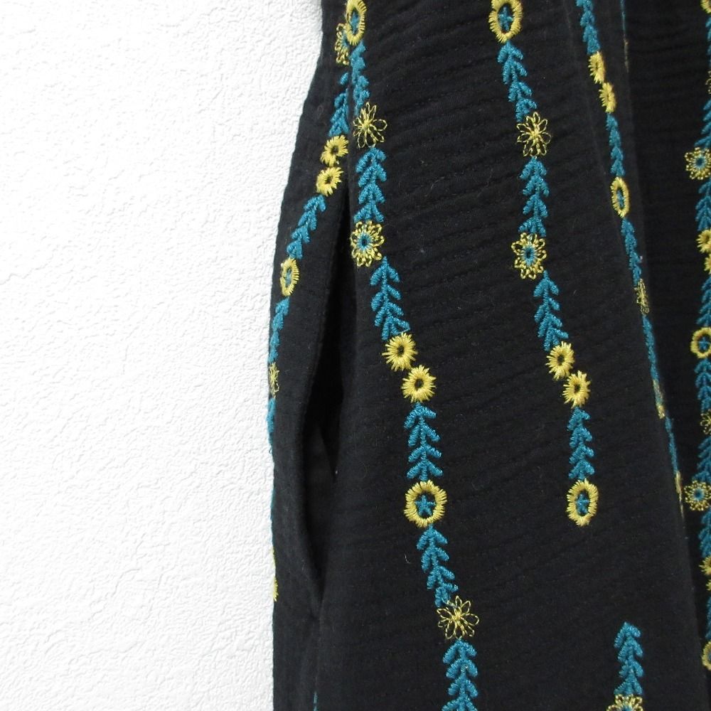 美品 22AW marble SUD マーブルシュッド アネモネ フラワー刺繍 ロング 