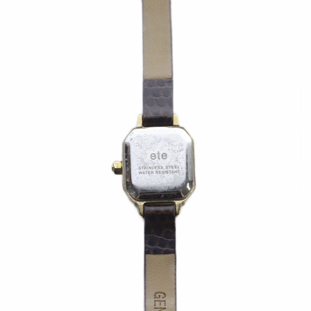 【最終価格】ete オクタゴンフェイス レザーベルト ウォッチ エテ 腕時計 オクタゴンフェイス 2Way ウォッチ（890487-890488） ｜ women