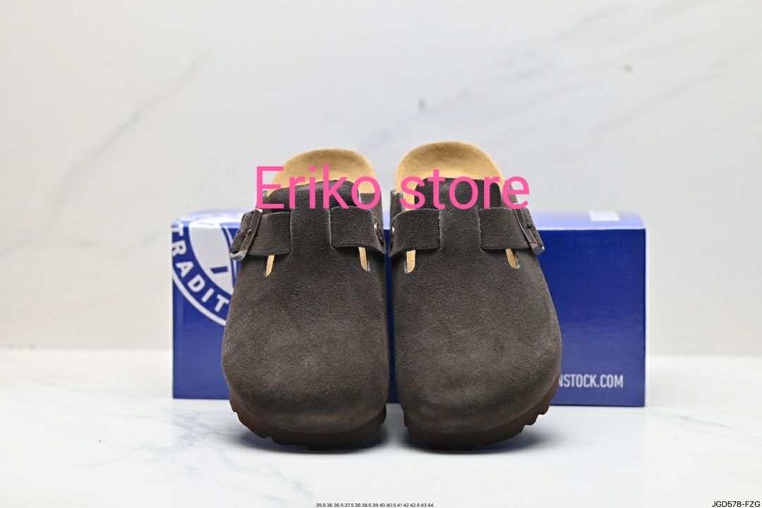 新品未使用 BIRKENSTOCK ビルケンシュトック Boston/ボストン レギュラー幅 スエードレザー クロッグ ソフトベッド コルクソールサンダル ソフトフットベット ベロア モカ  男女兼用