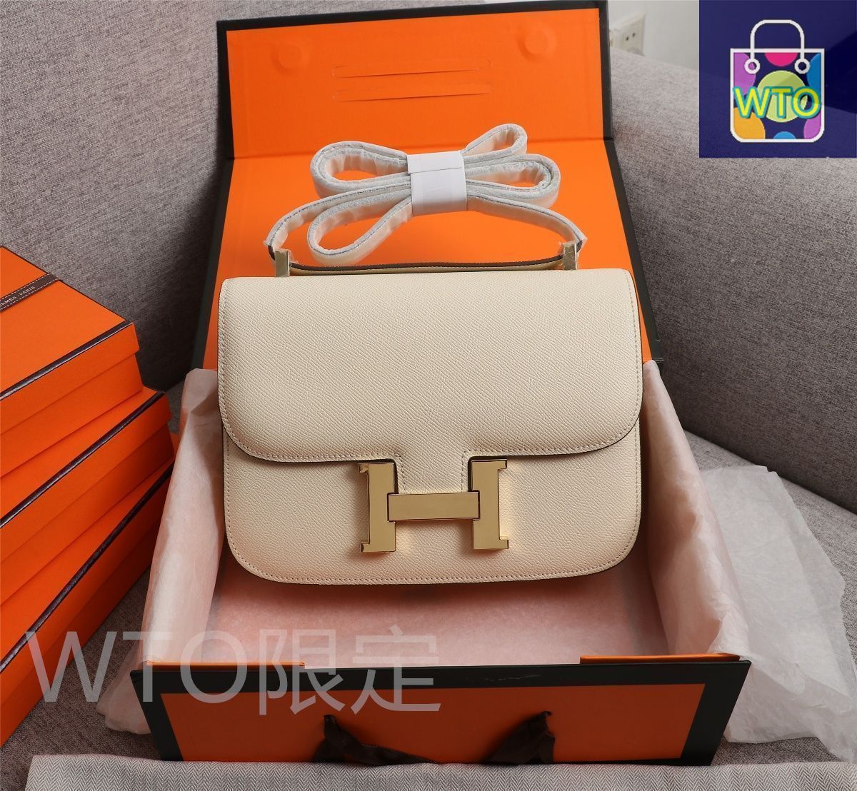 エルメス hermes クリーム ホワイト ゴールド バックル