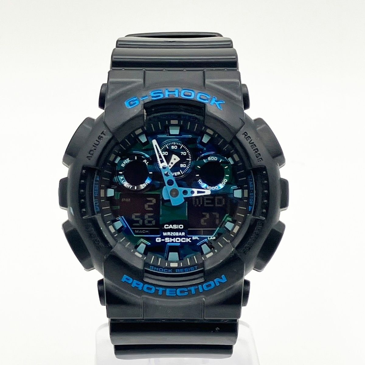 カシオ GA-100RS カシオ G-SHOCK GA-100RS 青 Gショック CASIO カシオ G-SHOCK 時計 G