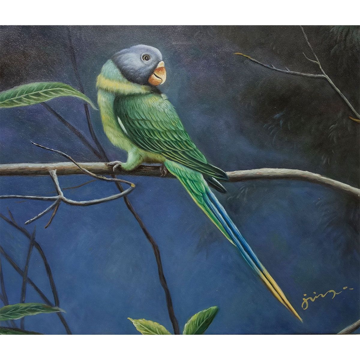 油彩画 「梢のささやき （Whisper of the Canopy）」 F10号 額なし