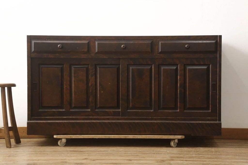 事前問合せ必須 北海道民芸家具 サイドボード ビンテージ 重ね戸棚下段