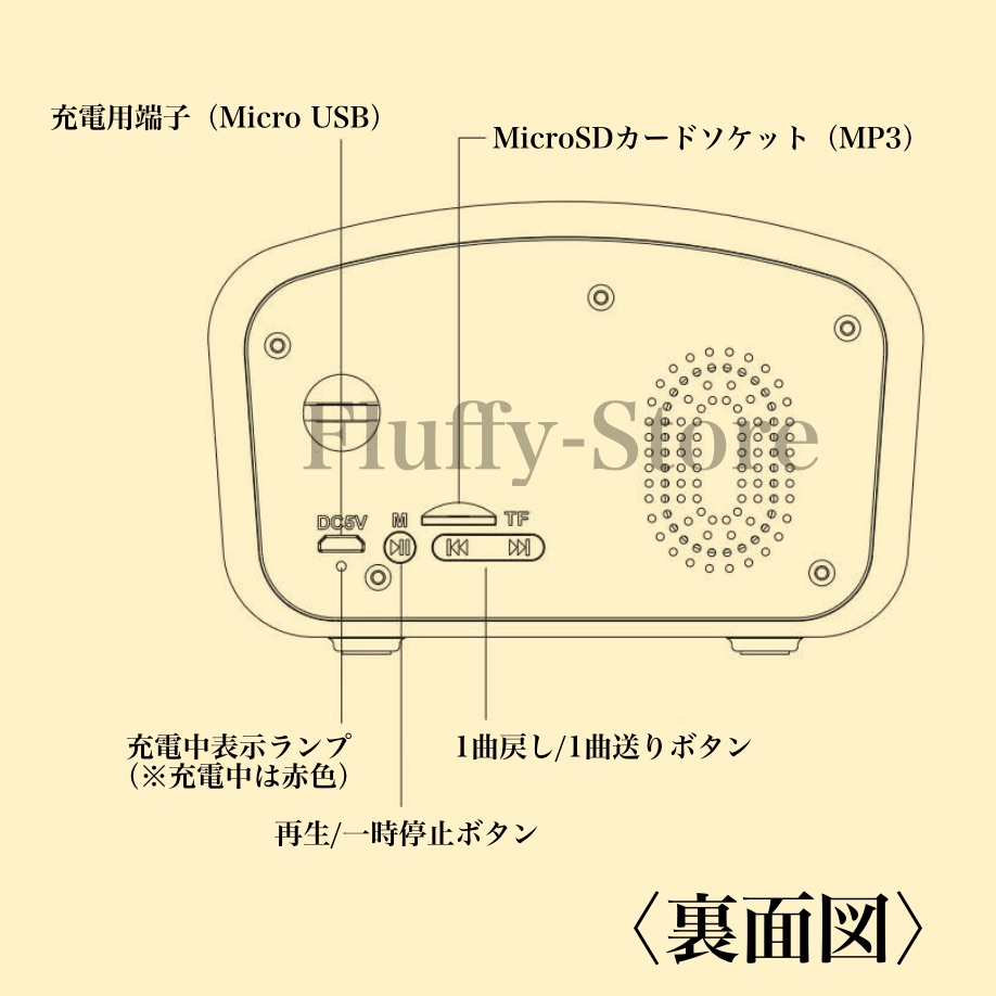 ポータブルFMラジオ　レトロ　天然サクラ木製　MP3再生　Bluetooth接続《送料無料》