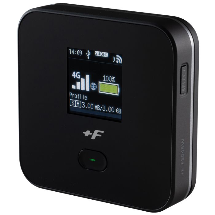 ギフトに最適。 富士ソフト F FS045W SIMフリー 4G対応 モバイルルーター FS045WMB1 本体 最大接続台数15台 ポケットWi-Fi 【品質保証書】