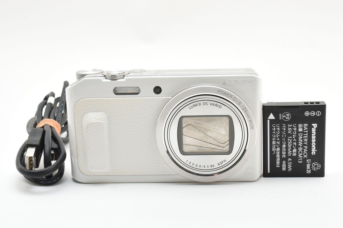 。【画面ヤケあり】Panasonic LUMIX DMC-TZ57 ホワイト Panasonic Lumix TZ57 20X 15 MP Digital Camera White DMC-TZ57-W