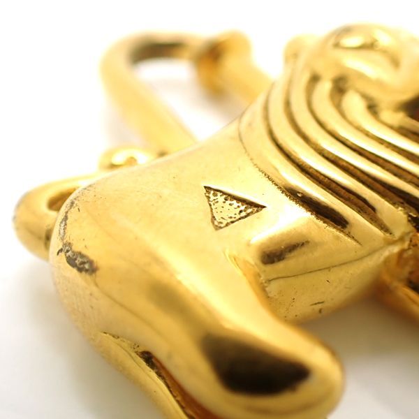 HERMES カデナ チャーム 1997 限定 ライオン GP ゴールドカラー
