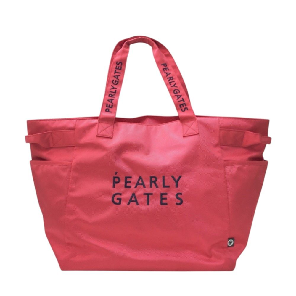 PEARLY GATES パーリーゲイツ  ロッカーバッグ トートバッグ ニコちゃん  ピンク系  [240101493569] ゴルフウェア ストスト PEARLY GATES 【美品】PEARLY パーリーゲイツ 2022年モデル