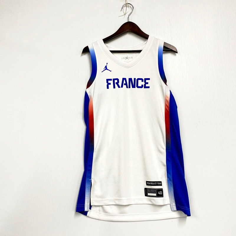 JORDAN ジョーダン FRANCE LIMITED HOME JORDAN BASKETBALL JERSEY FQ0396-100 フランス リミテッド ホーム バスケットボール ジャージー 148-250511-as-01-izu
