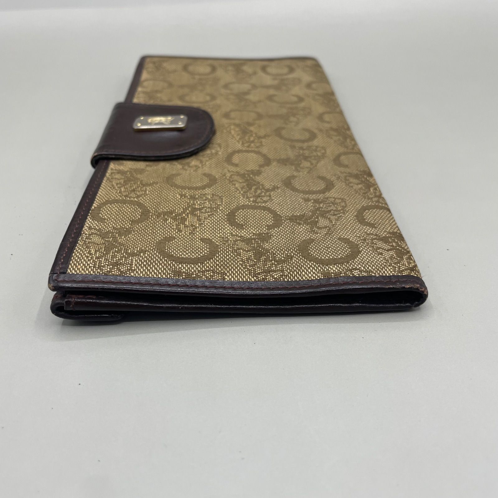 良品 CELINE セリーヌ 長財布 ロングウォレット マカダム柄 馬車柄