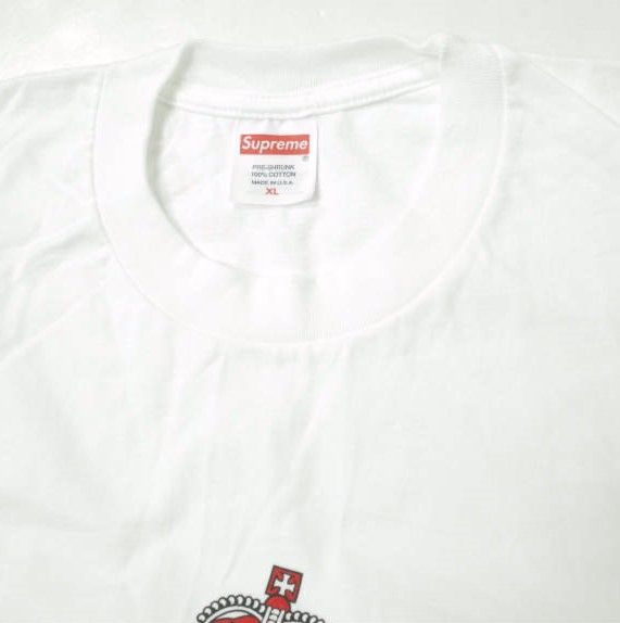 SUPREME シュプリーム 23SS アメリカ製 Crown Tee クラウンTシャツ XL WHITE 半袖 WEEK18 MADE IN USA トップス【SUPREME】