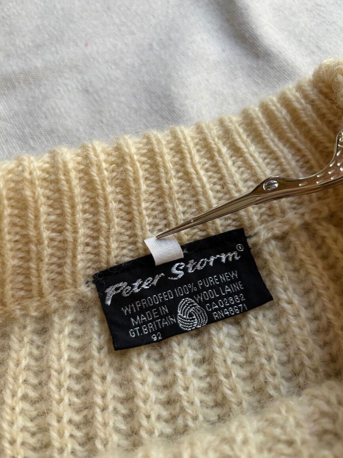 イギリス製 Peter Storm フィッシャーマン ニット セーター / M ウール 