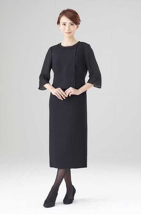 ブラックフォーマル レディース 喪服 礼服 アンサンブル