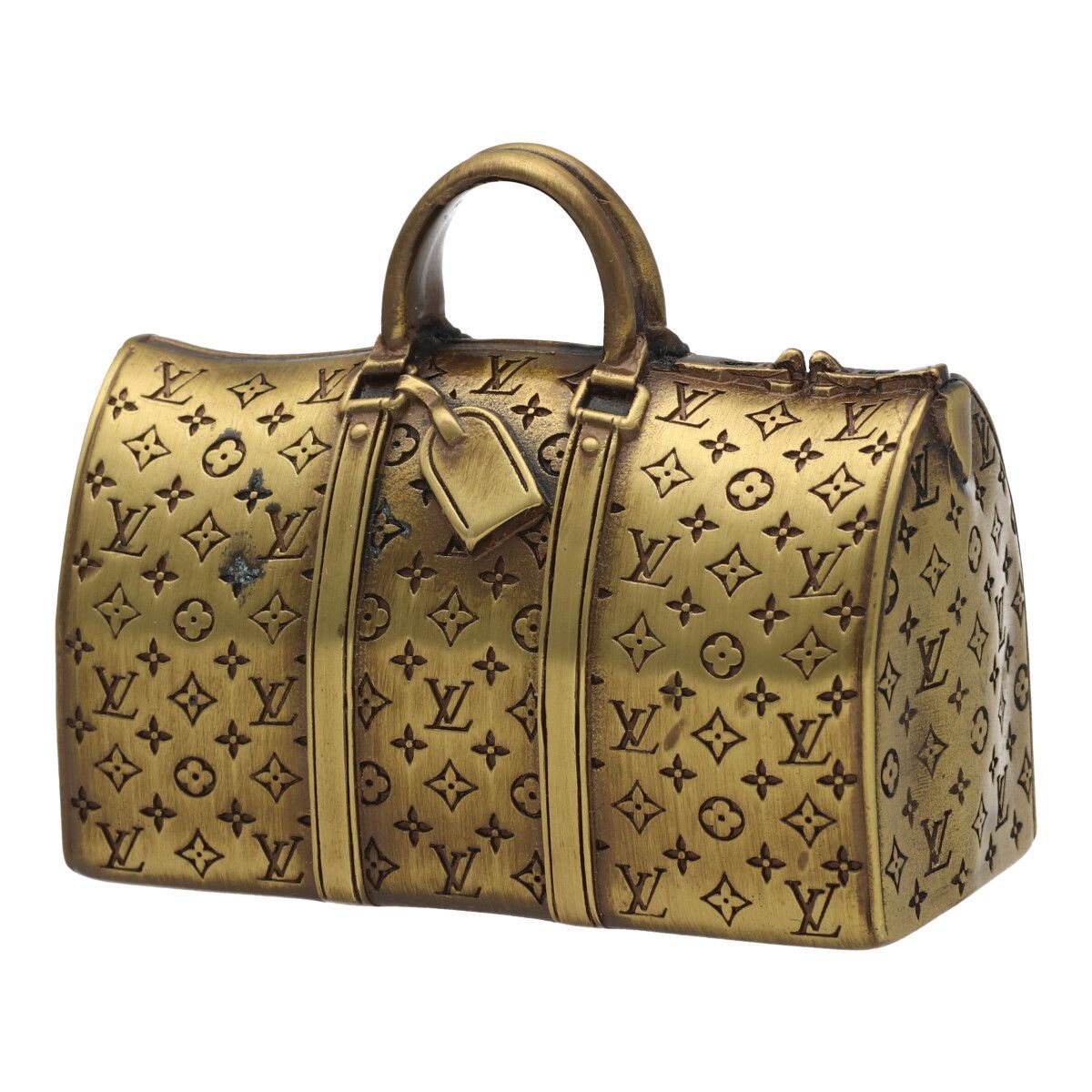 【中古】 LOUIS VUITTON ルイ・ヴィトン キーポル ペーパーウェイト モノグラム ゴールド ノベルティ ボストンバッグ 23046728  RS