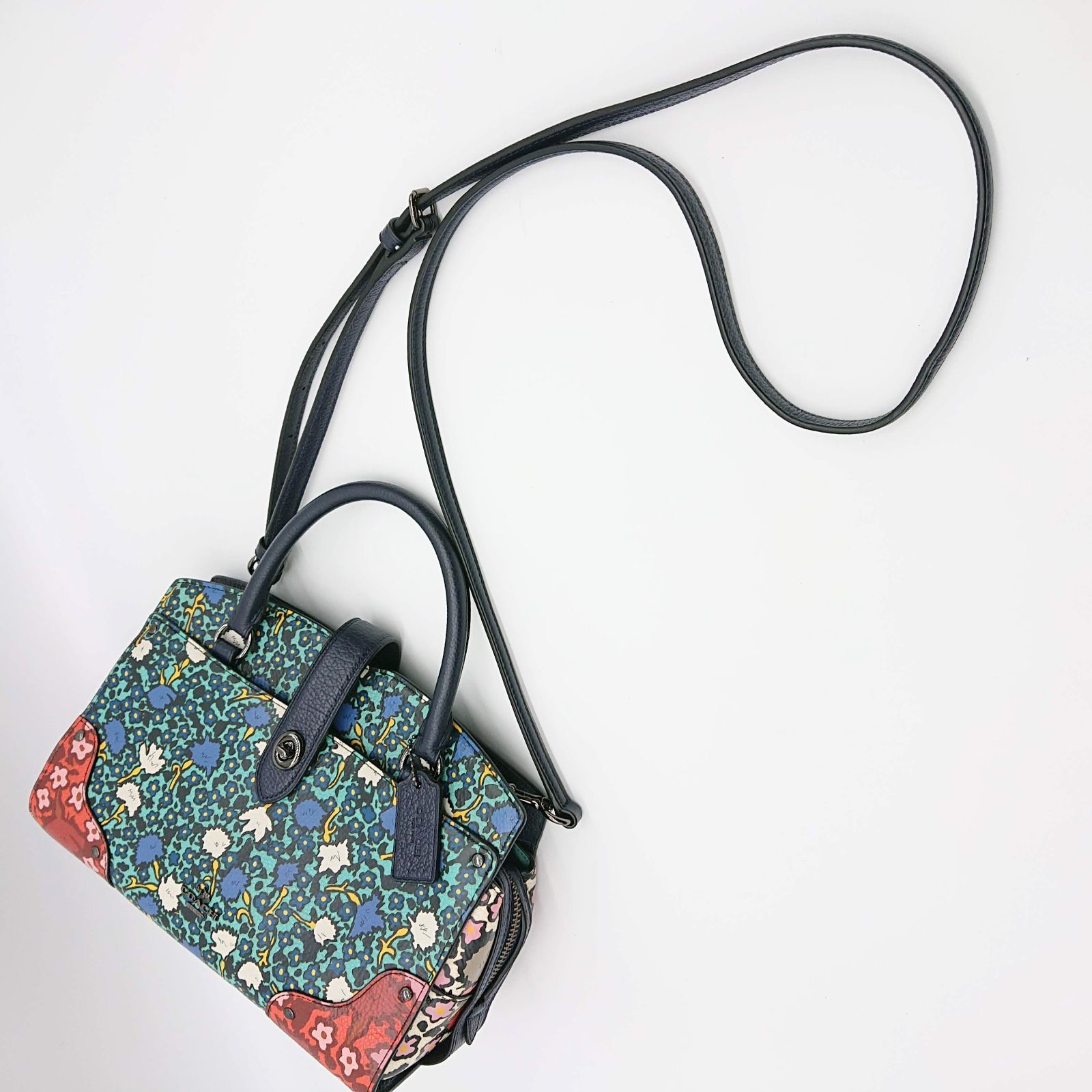 COACH コーチ 2WAY ショルダーバッグ 57703 花柄 ハンドバッグ