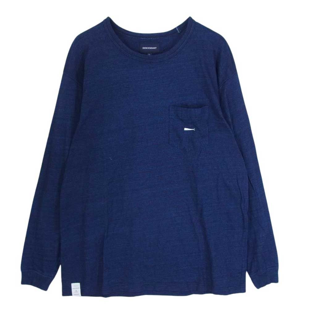 DESCENDANT ディセンダント Ron Herman ロンハーマン 別注 ポケット付き 長袖 Tシャツ ロンT カットソー ネイビー系 2【中古】
