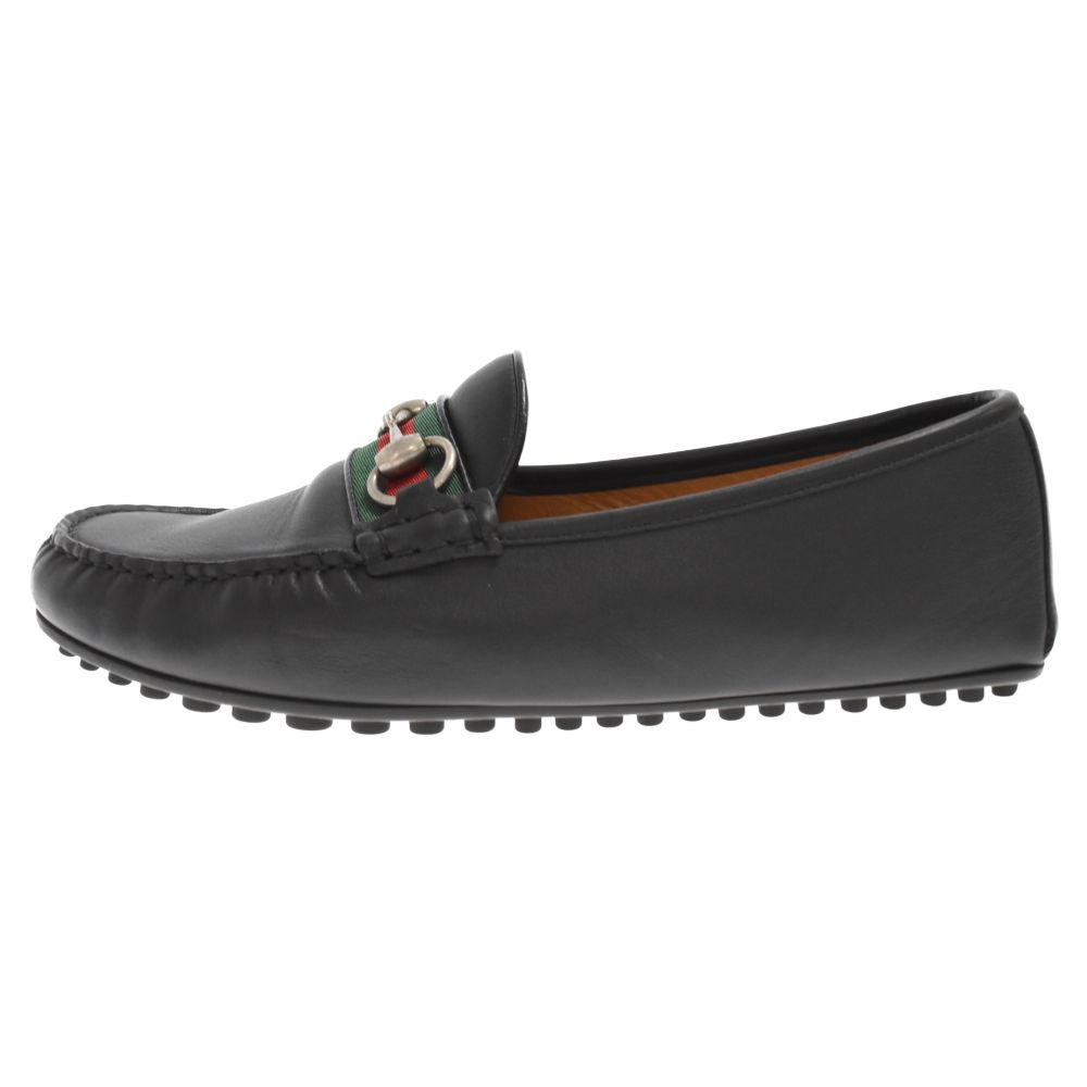 GUCCI ホースビット ドライビングシューズ シェリーライン ブラック 35 未使用級✨GUCCI ドライビングシューズ ホースビット シェリー