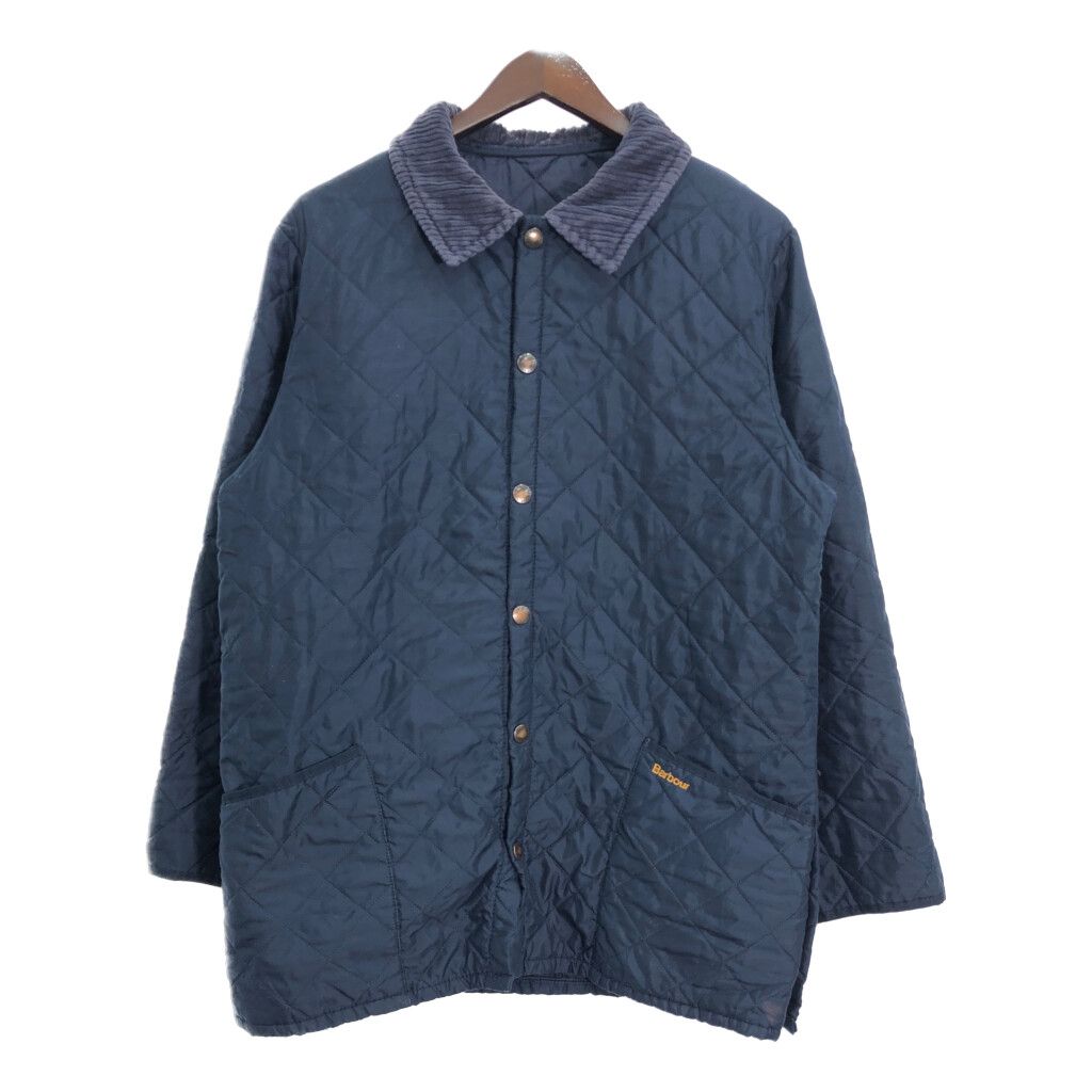 イングランド製 Barbour バブアー ESKDALE エスクデール キルティング ジャケット ネイビー (メンズ LARGE) 中古 古着 R6624