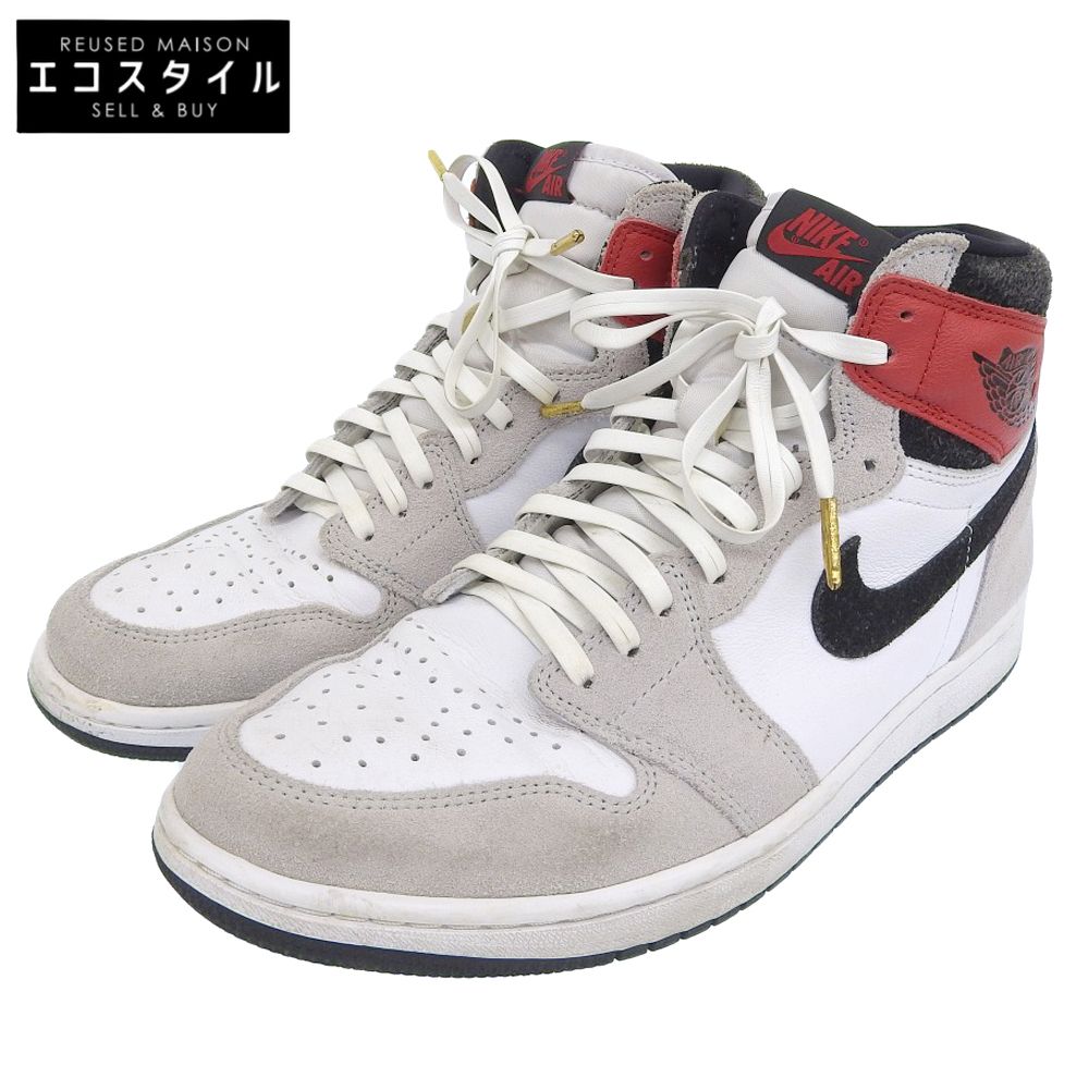 NIKE ナイキ エアジョーダン1 レトロ ハイ OG スニーカー シューズ メンズ ブラック×ホワイト×グレー×レッド 29cm 555088-126 11 US