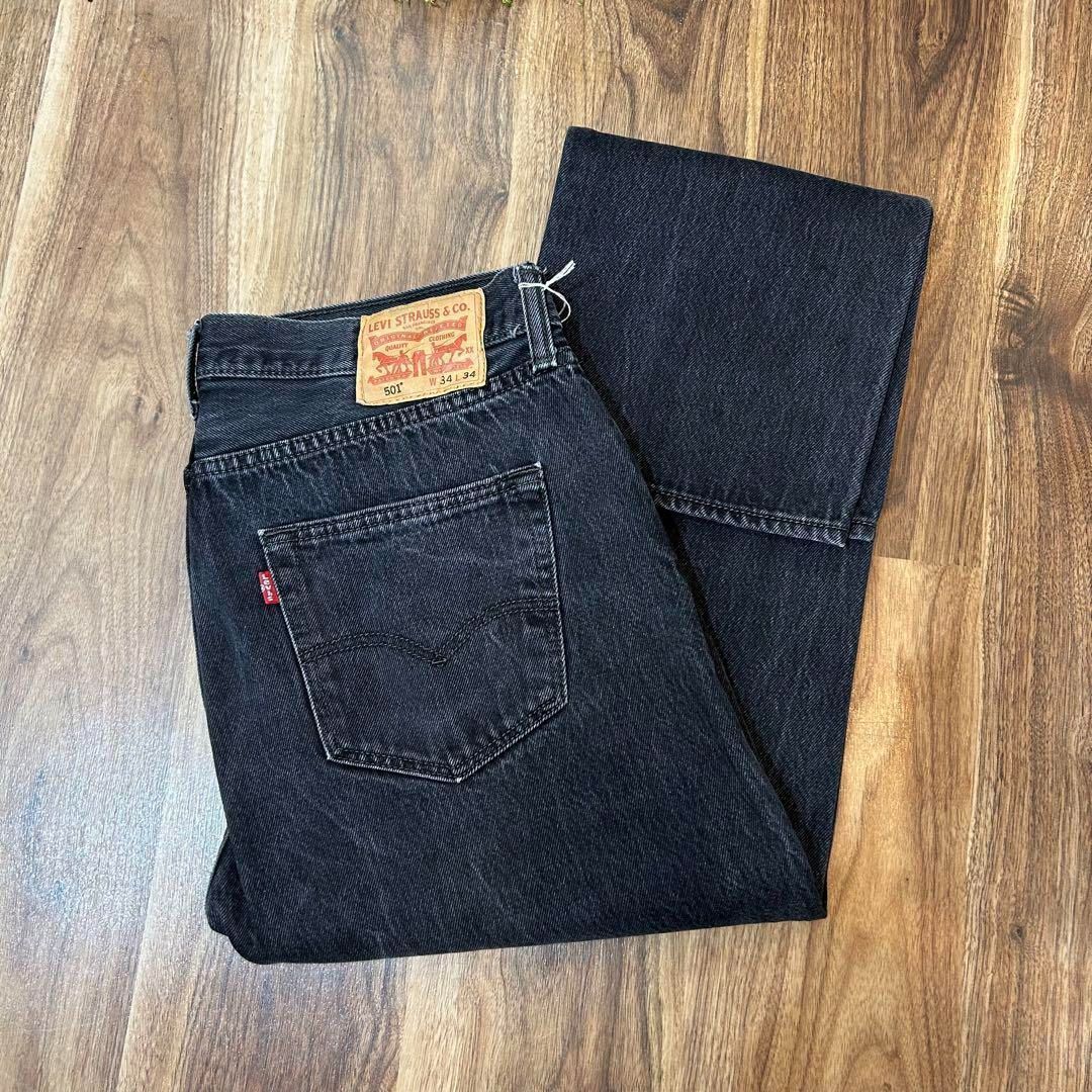 Levi's 501 ブラックストレートデニム ジーンズ W34 L34