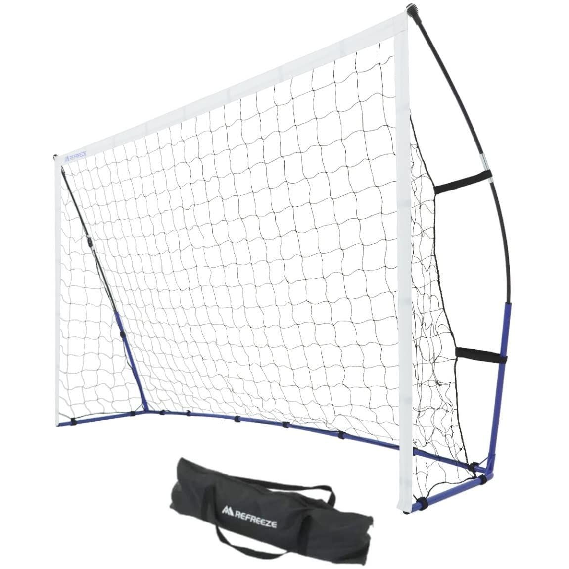 【数量限定】REFREEZE(リフリーズ) 2.4×1.5m ポータブル サッカーゴール 収納バッグ付き サッカー フットサル ゴール ミニゲーム 練習 トレーニング