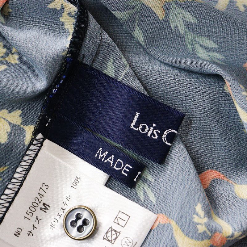 2024SS ロイスクレヨン Lois CRAYON ブーケリボン シャツ M｜ネイビー  