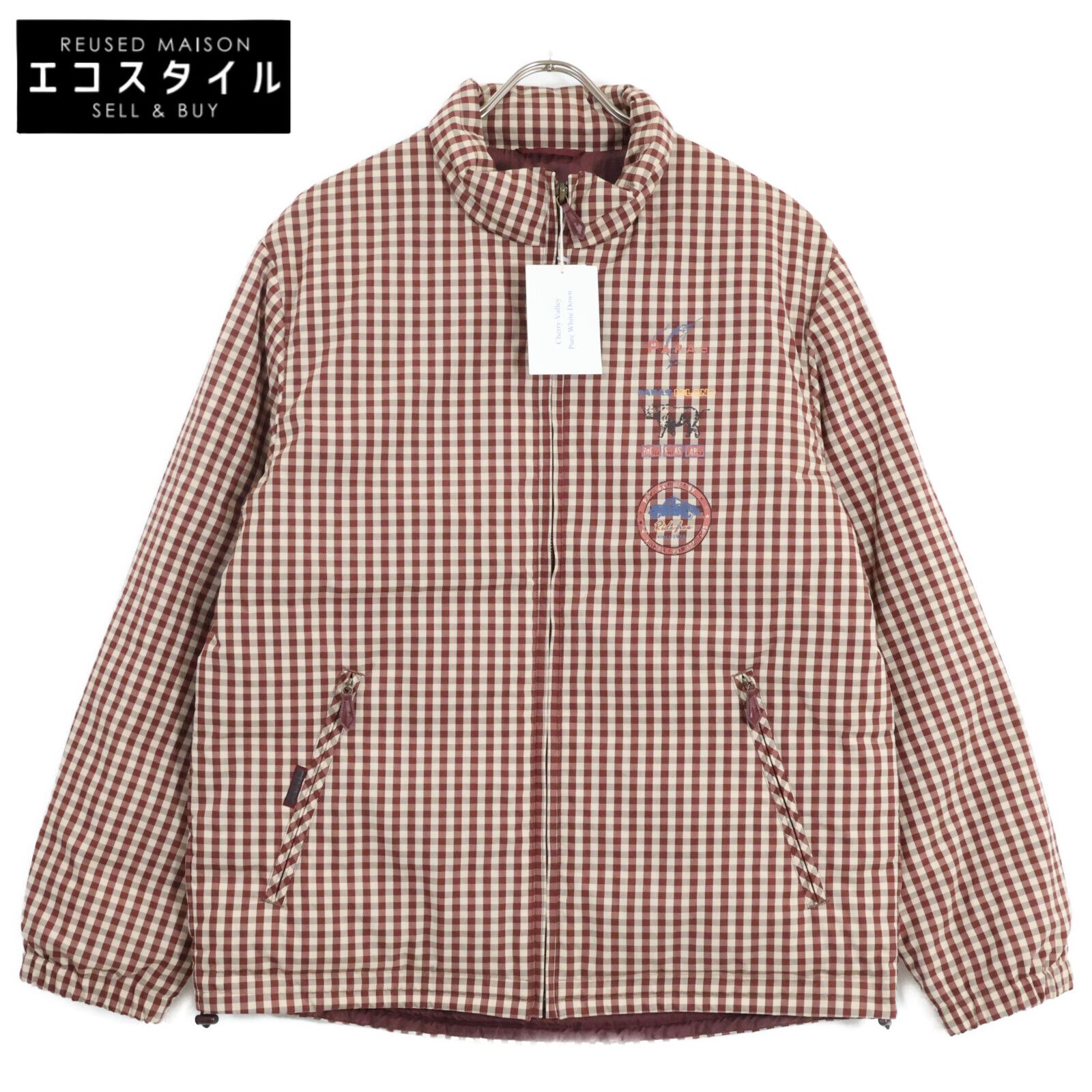 PAPAS パパス D0431FJM001 チェック ダウンジャケット M - メルカリ 