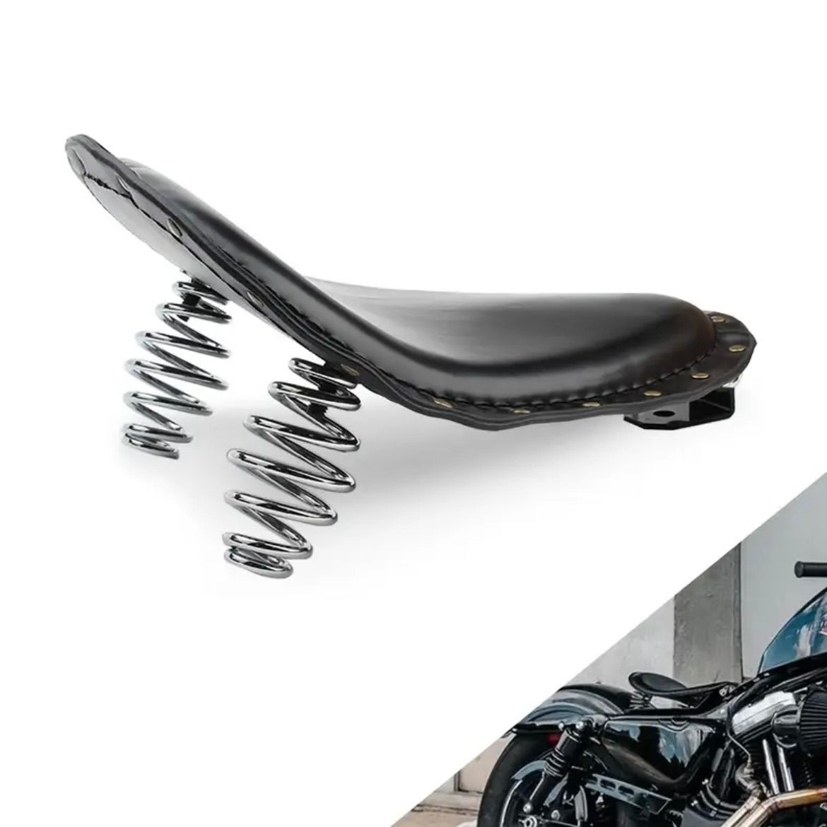 バイク用シート メタルエンブレム付き モーターサイクルシートパッド