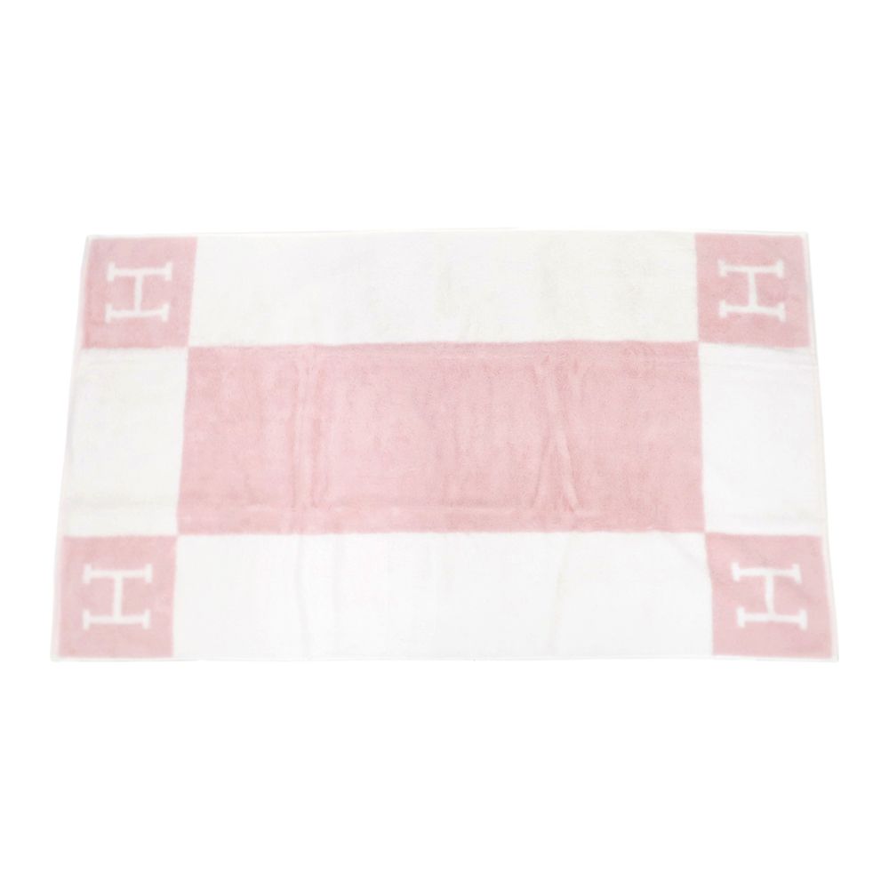 名東】エルメス カレ タオル アヴァロン ローズ リラ 白 ピンク バス
