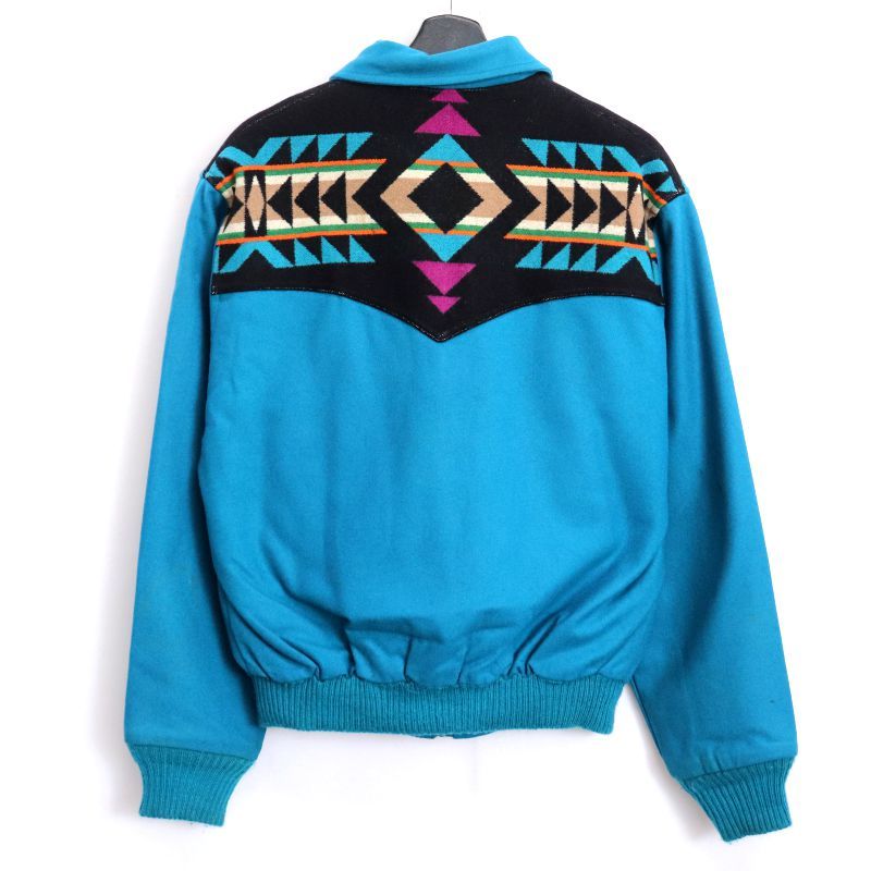 vintage オルテガ柄　ネイティブ　ウールジャケット　ウエスタン 80's PENDLETON HIGH GRADE WESTERN WEAR ネイティブ柄 ウール