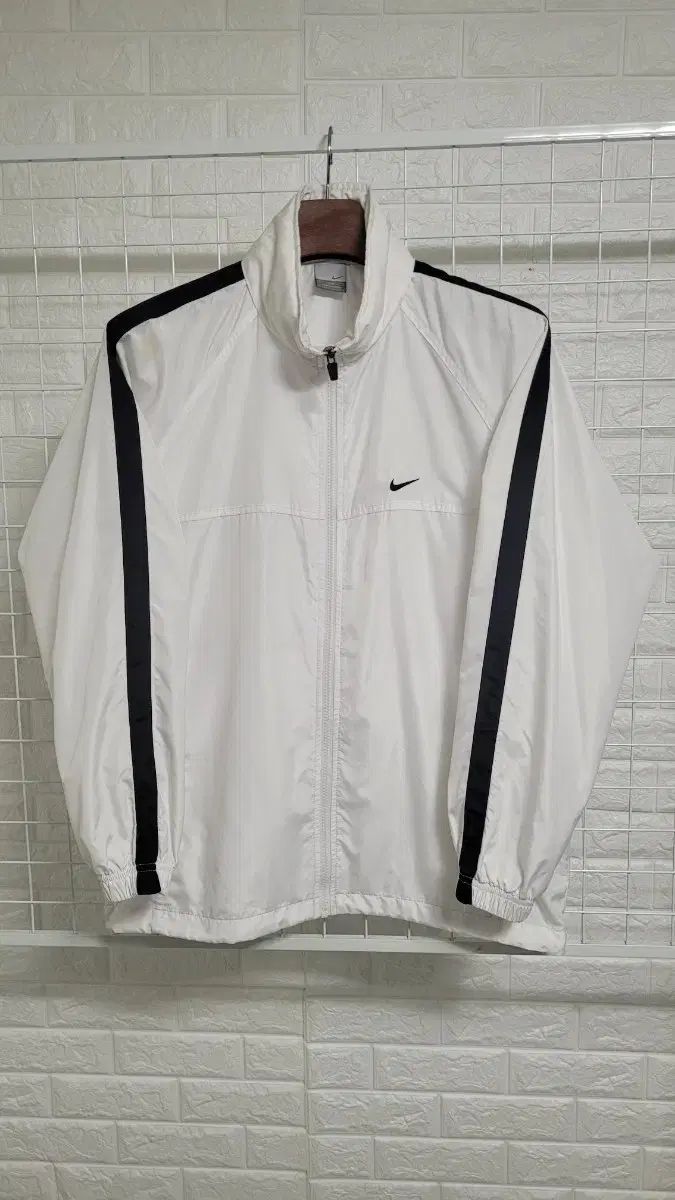 M ー 100 NIKE Nike ナイキ 00 s オールドスクール 白×黒 オレオ ウインドブレーカー 実寸 L