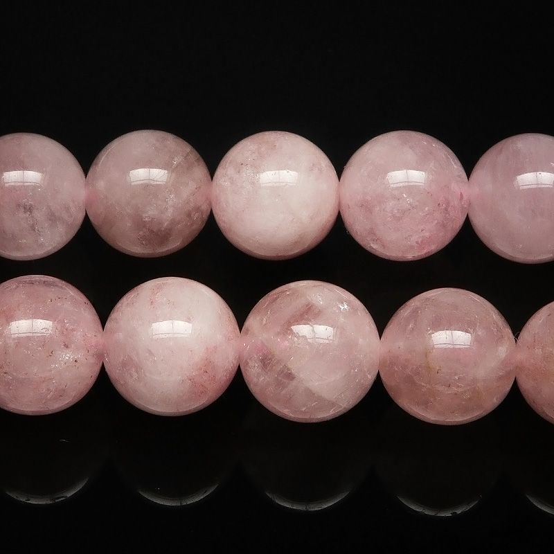 ピンクアクアマリン（モルガナイト） 丸玉ブレス 10mm No.1【1点