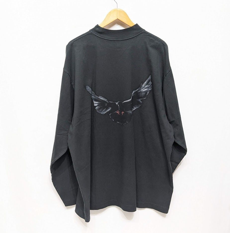 美品 YEEZY × GAP × ENGINEERED BY BALENCIAGA DOVE LONG SLEEVE SHIRT  ロングスリーブTシャツ ロンT ロゴ プリント