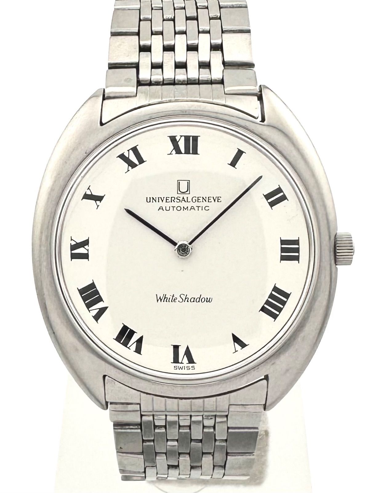 UNIVERSAL GENEVE 866102 ホワイトシャドウ ローマ 自動巻き時計 ユニバーサルジュネーブ OH済み